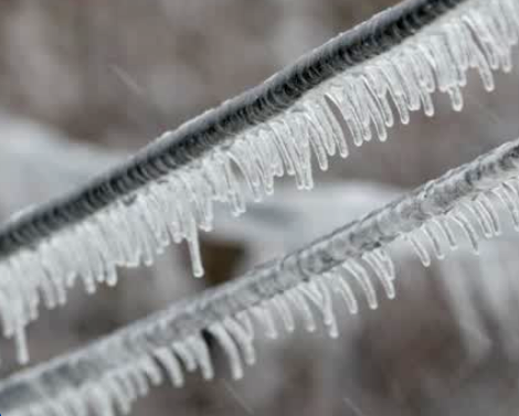 frozen power lines